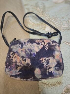 BCBGeneration Floral Crossbody in Navy and Pastel Hues So Soft!